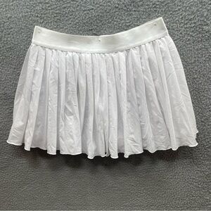 Tenniscore White Mini Skirt Pleated Large built in shorts Pickleball, Tennis